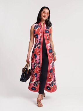 Frances Valentine Susie Jacket Womens 10 Mod Flower Power Print